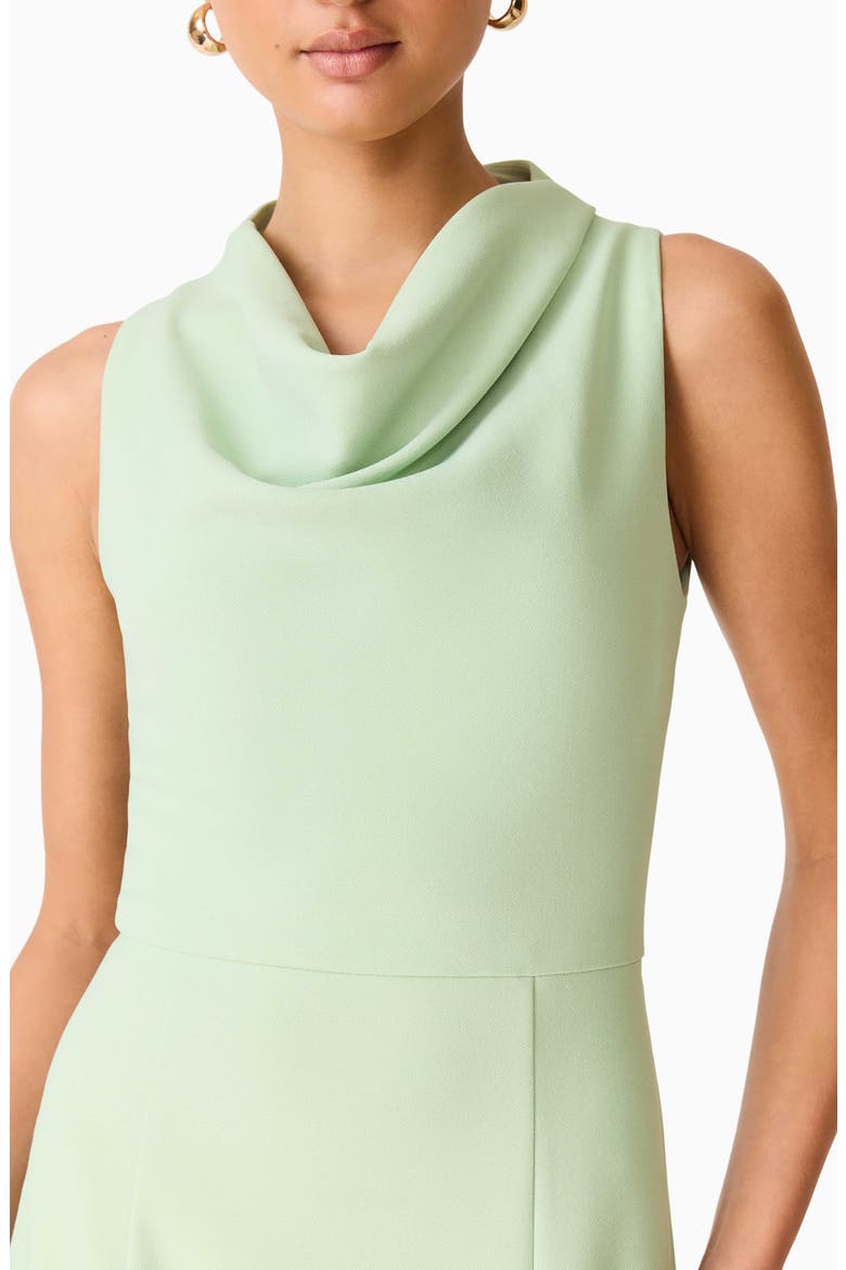 Jamie Cowl Neck Crepe Cocktail Dress, Alternate, color, SAGE