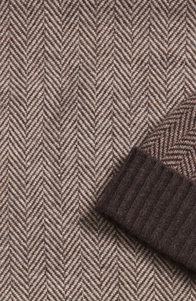 Nordstrom Wool & Cashmere Beanie & Scarf Set, Alternate, color, Brown