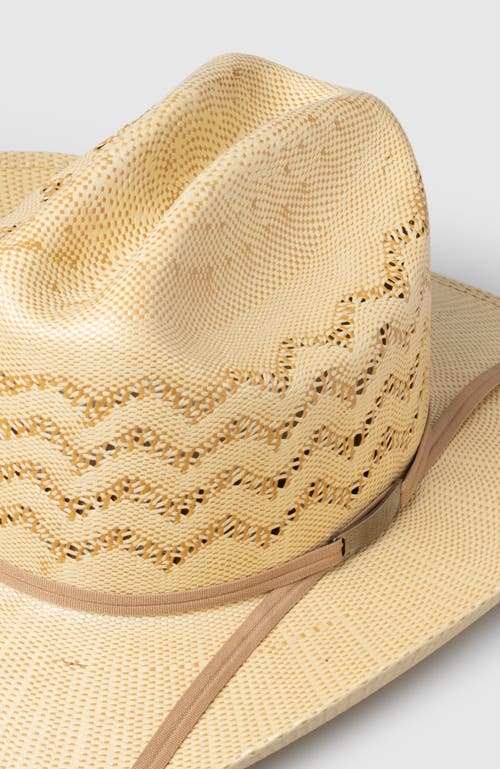 Manela The Sunstone 50x Bangora Straw Cowboy In Brown