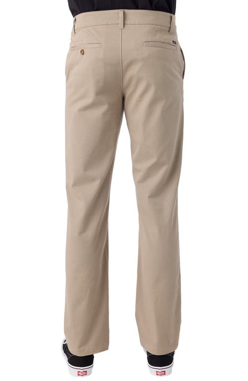 O'neill Transporter Flat Front Stretch Cotton Chinos In Neutral