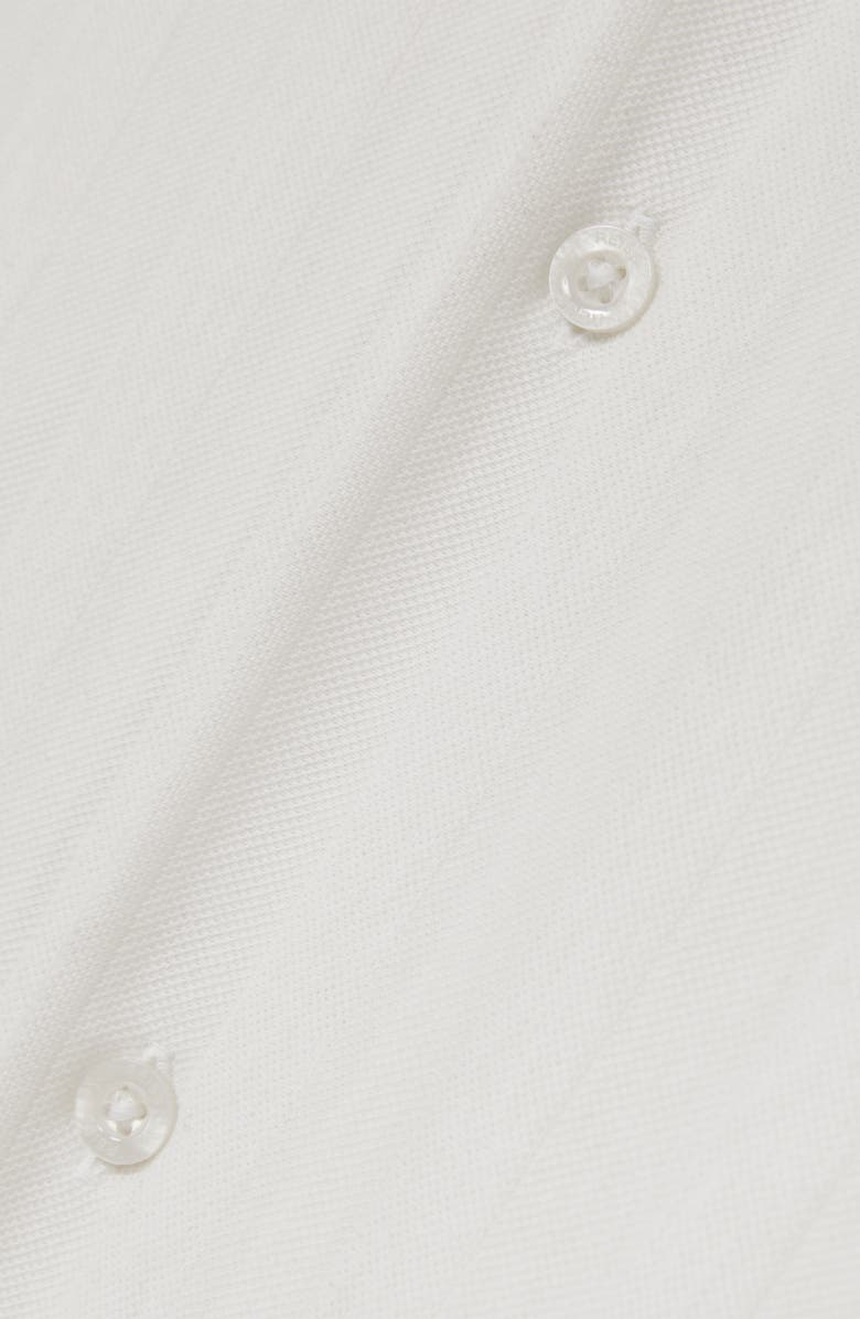 Reiss Sampson Textured Stripe Camp Shirt, Alternate, color, White
