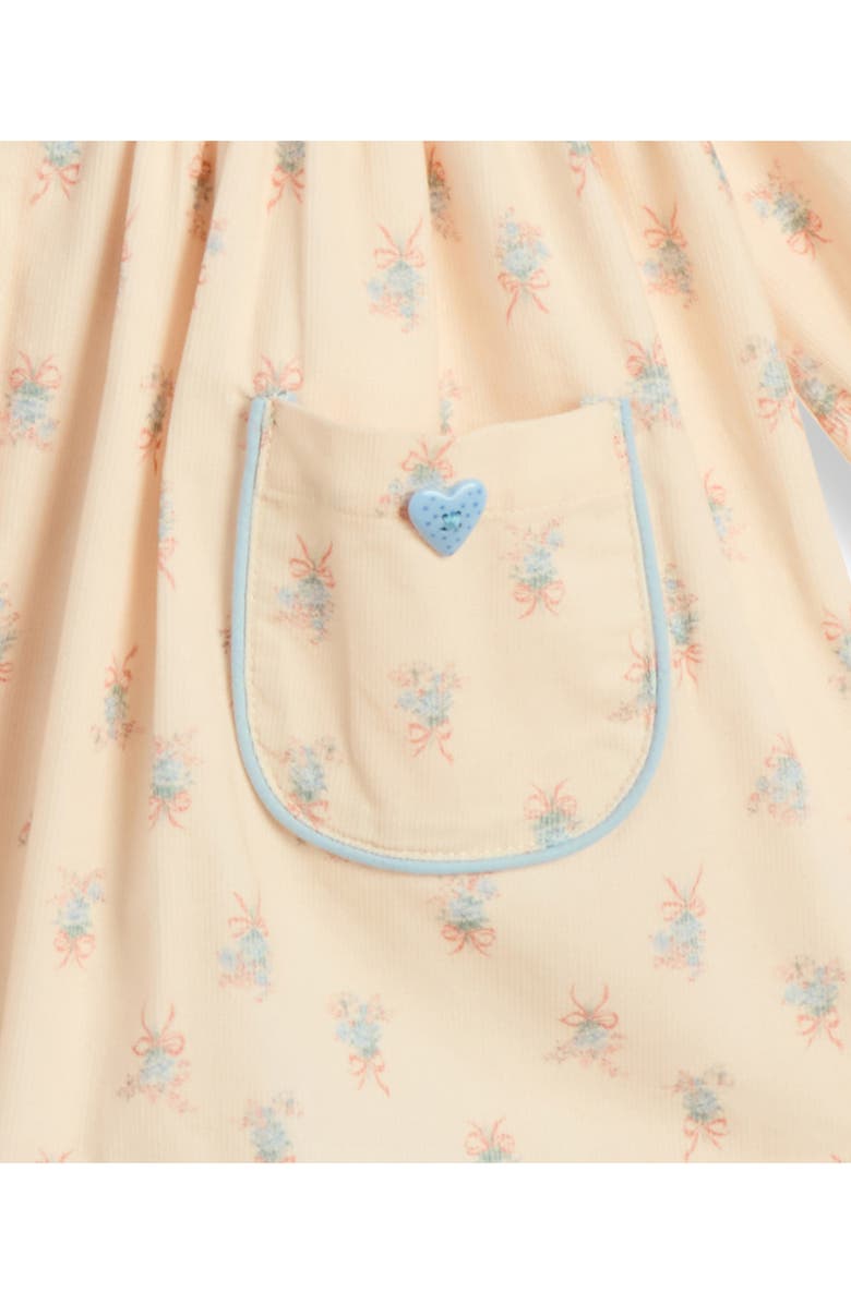 Pippa & Julie Audrey Floral Corduroy Dress & Bloomers, Alternate, color, Cream