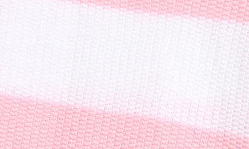 Tucker + Tate Stripe Shoulder Tie Cotton Sweater Romper In Pink Romance Greta Stripe