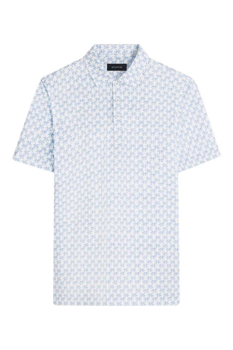 Victor OoohCotton® Leaf Print Polo, Alternate, color, AZURE