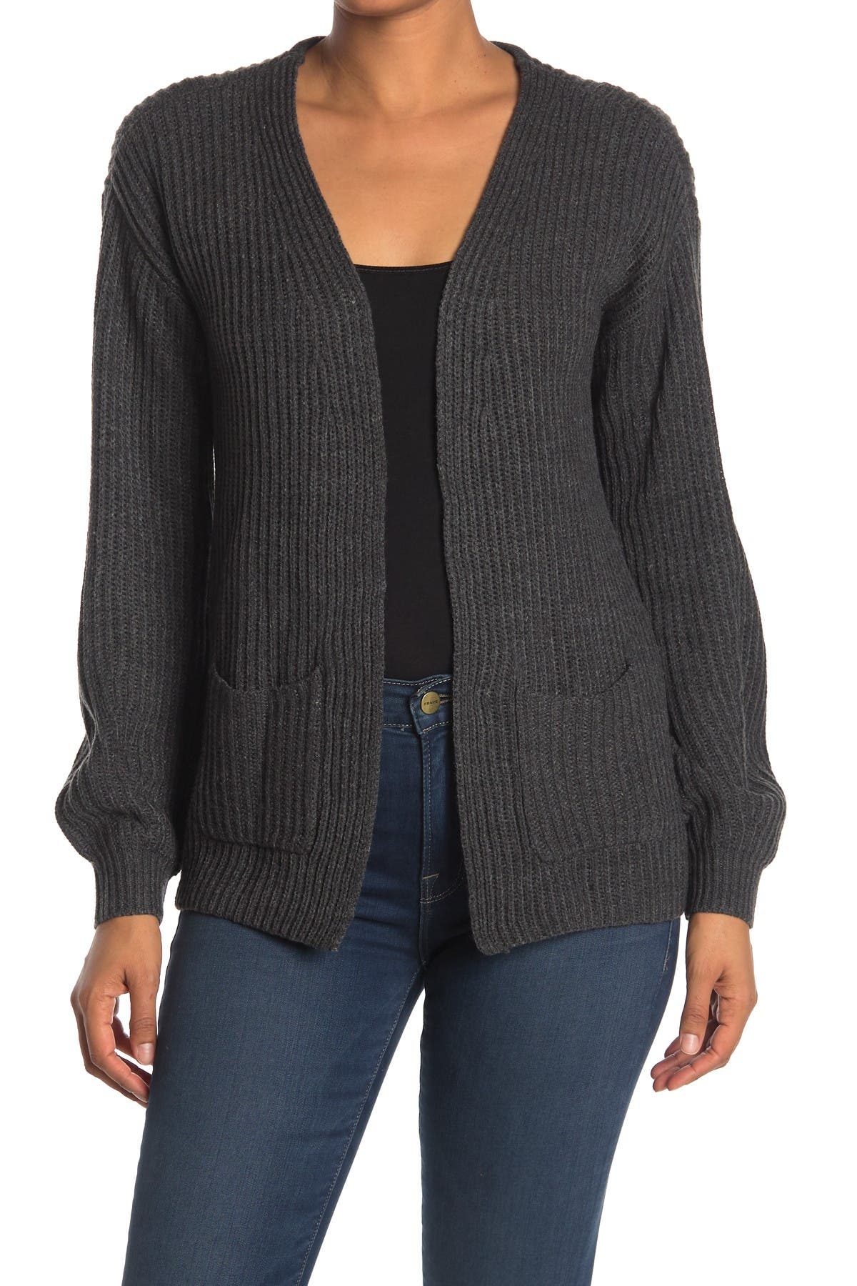 Love By Design Luxe Open Front Pocket Cardigan