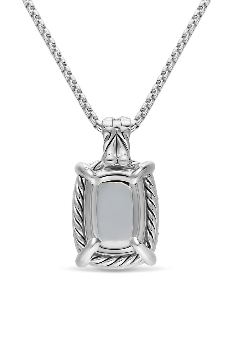 David Yurman Chatelaine Elongated Pendant Necklace in Sterling Silver with Diamonds, Alternate, color, Silver Pave