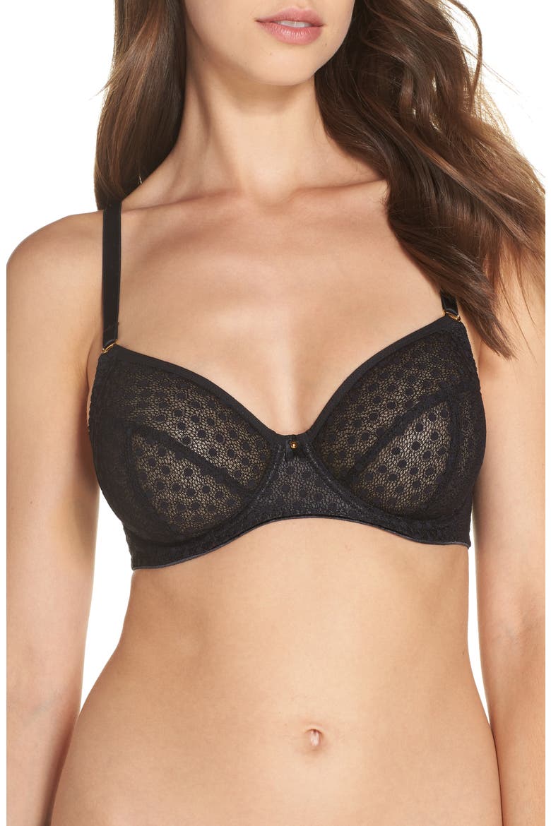 Starlight Hero Underwire Side Support Bra, Main, color, BLACK