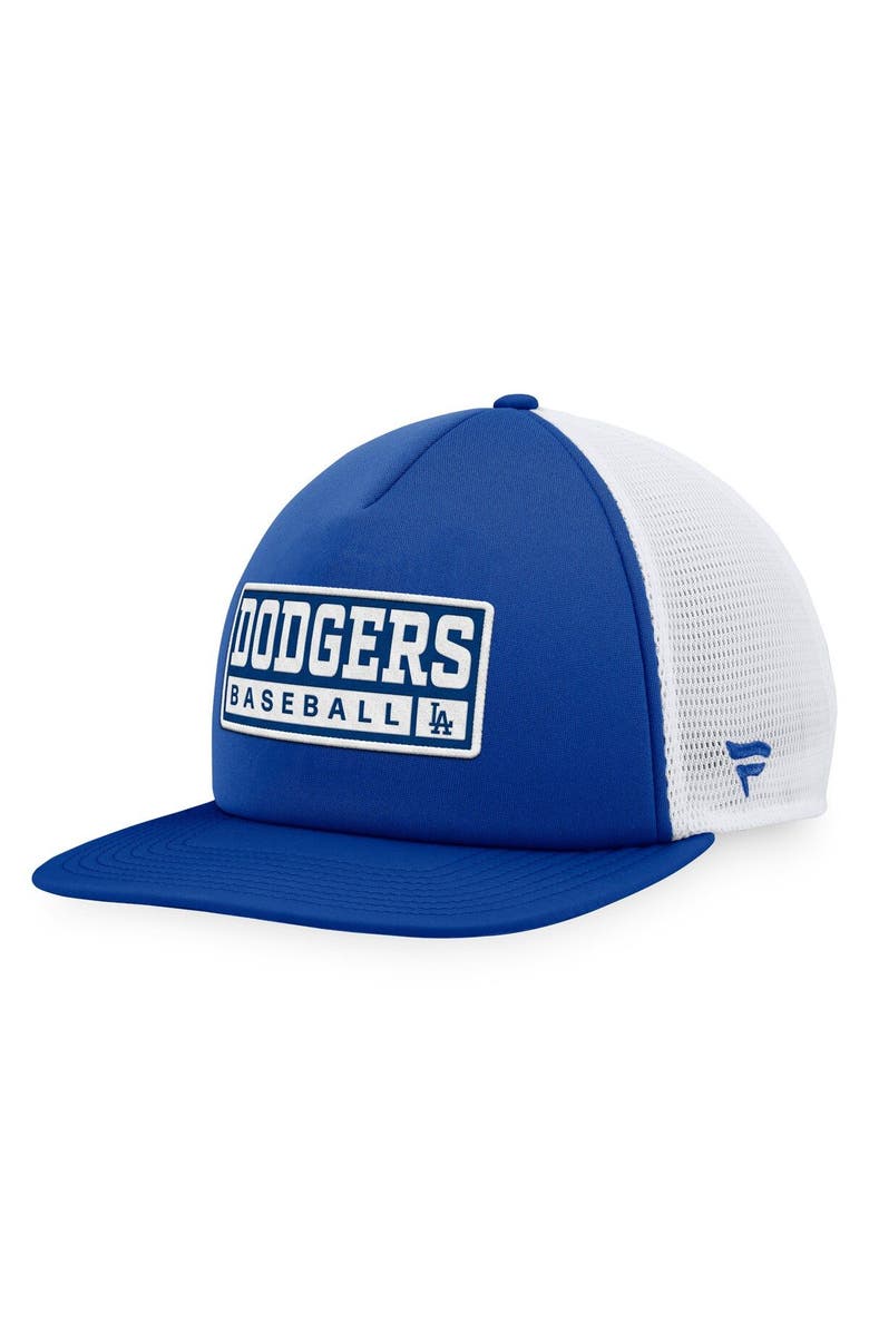 MAJESTIC Men's Majestic Royal/White Los Angeles Dodgers Foam Trucker Snapback Hat, Main, color, Royal