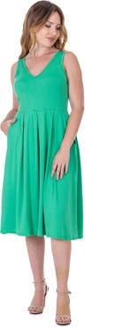 24seven Comfort Apparel V-Neck Sleeveless Maxi Dress with Belt