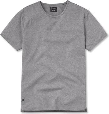 【INCHANT ME】Back slit eyelet knit T-shirt Heather Grey Pima Curved Hem Tee - Buck Mason- Modern