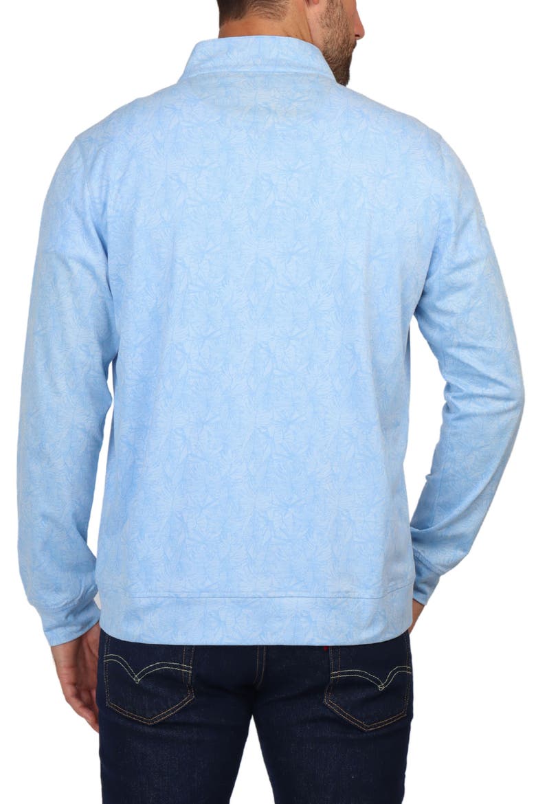Tonal Tropical Print Micro Pique Pullover, Alternate, color, LIGHT BLUE