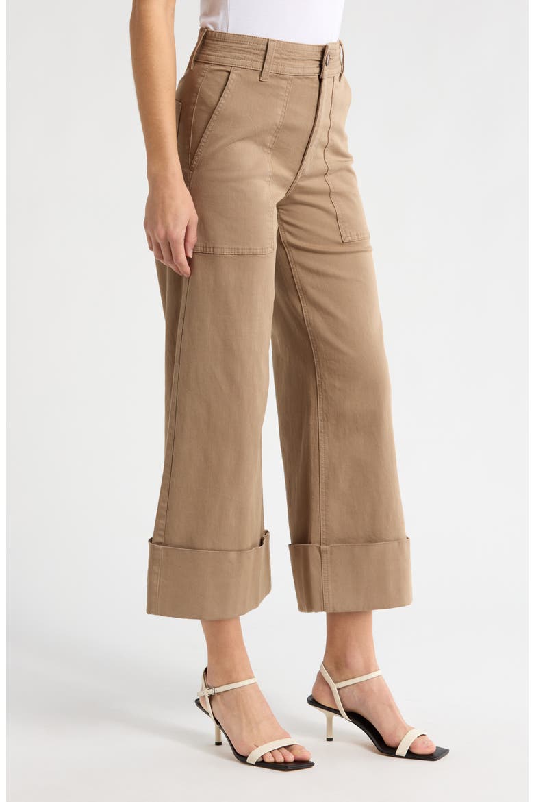 Maya High Waist Wide Leg Jeans, Alternate, color, BISCUIT