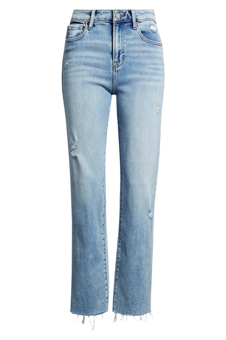 Raw Hem Ankle Cigarette Jeans, Alternate, color, MEDIUM