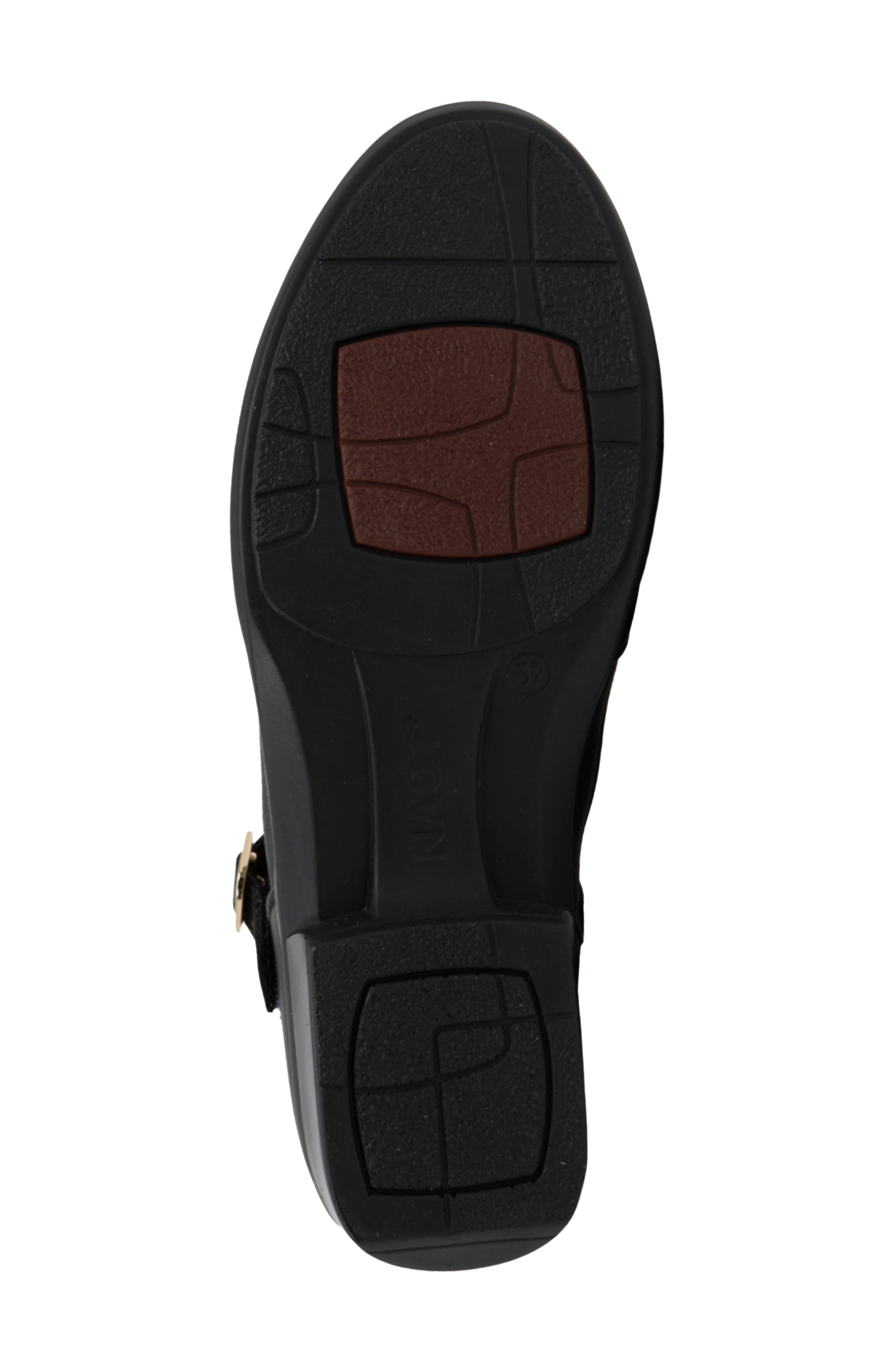 Aniham Ankle Strap Flat, Alternate, color, BLACK LEATHER