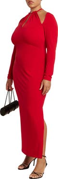 ELOQUII Keyhole Front Maxi Dress