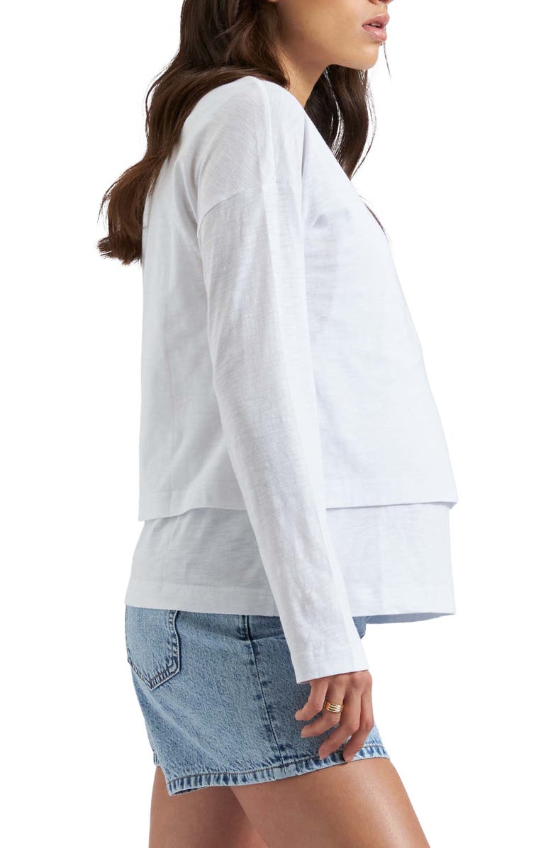 Ripe Maternity Claud Long Sleeve Nursing Top, Alternate, color, White