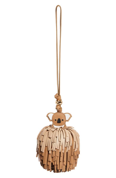 Koala Fringe Leather Bag Charm