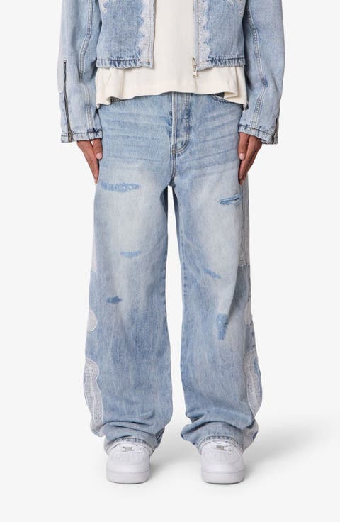 Skeleton Distressed Ultra Baggy Jeans