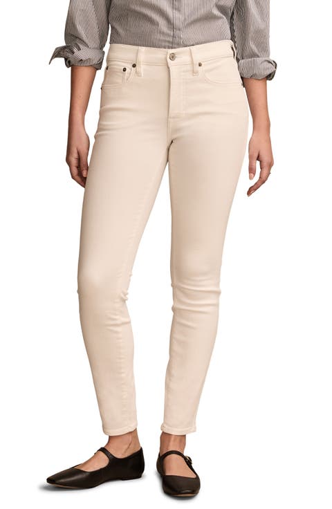 Bridgette High Waist Skinny Jeans (Bright White)