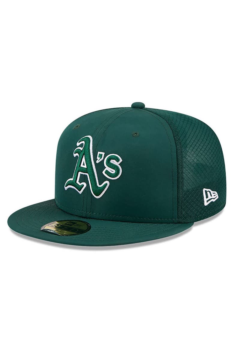 Men's New Era Green Athletics 2026 Batting Practice 59FIFTY Fitted Hat, Main, color, Green