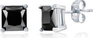 BLACKJACK 8mm Square Cubic Zirconia Stud Earrings