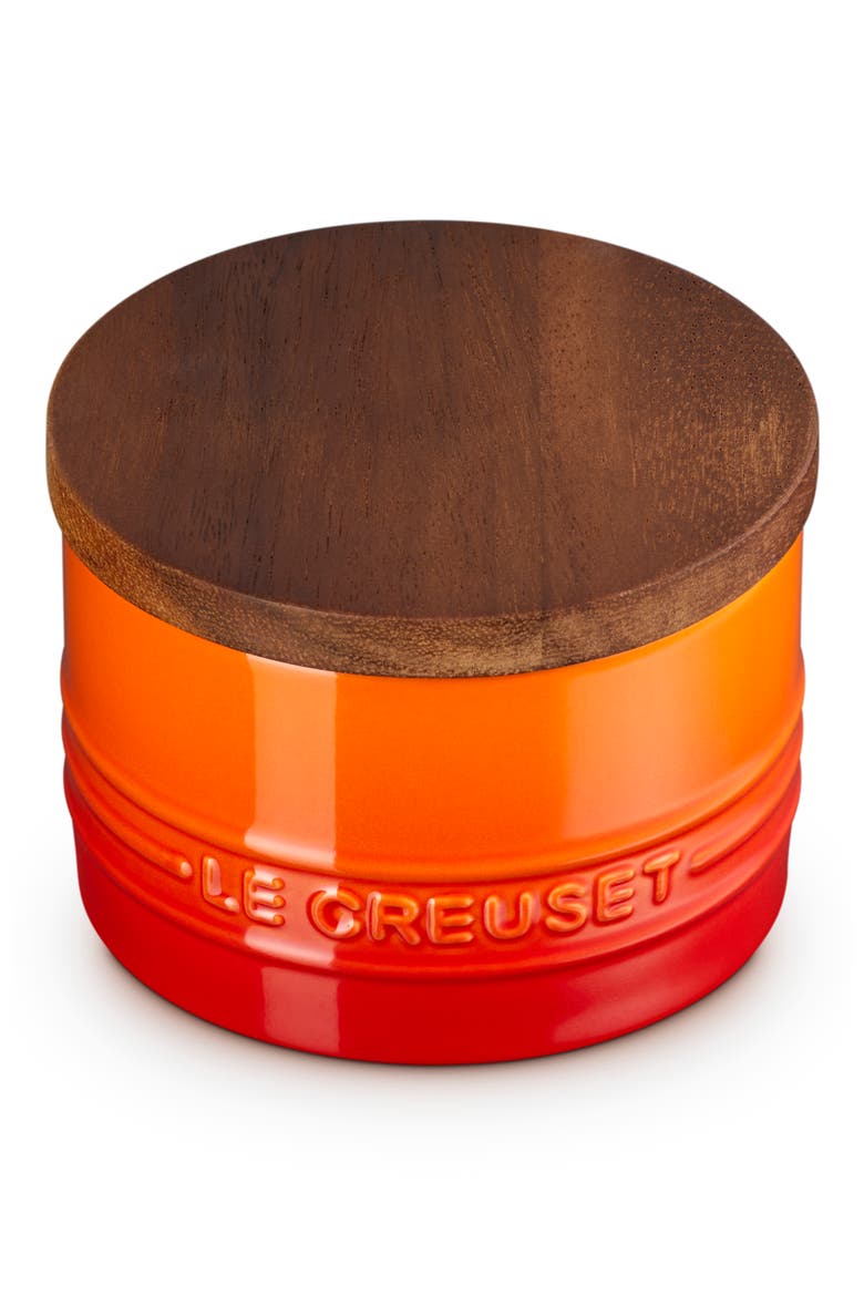 Signature Stoneware 7-Ounce Storage Canister, Alternate, color, FLAME