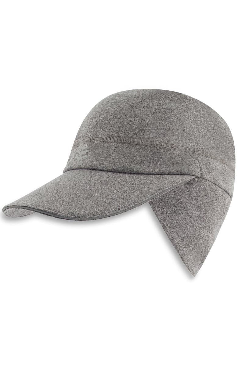 Coolibar Fitness Cap with Ear Coverage - UPF 50+ Sun Protection - Emmet, Alternate, color, Charcoal Heather