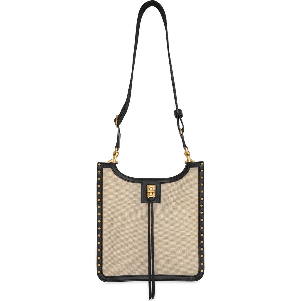 Rebecca Minkoff Medium Darren Surplus Feed Crossbody Bag In Natural/black