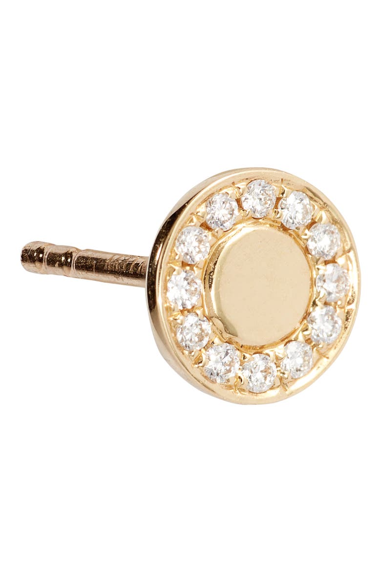 Kiera Diamond Medallion Stud Earrings (Nordstrom Exclusive), Alternate, color, DIAMOND/ YELLOW GOLD