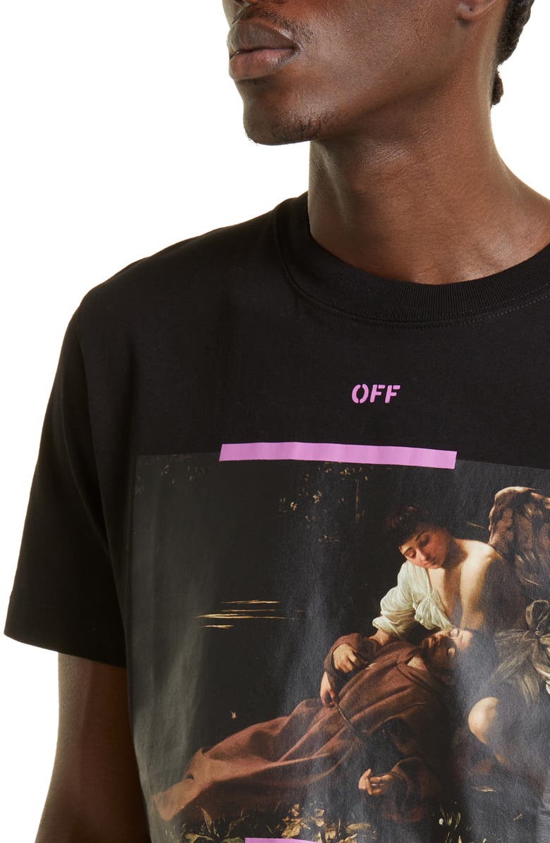 Off-White Slim Fit The Ecstasy of Saint Francis Painting Graphic Tee, Alternate, color, 