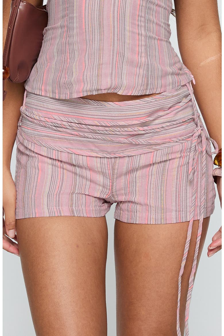 Electric Night Stripe Cotton Blend Shorts, Main, color, PINK STRIPE