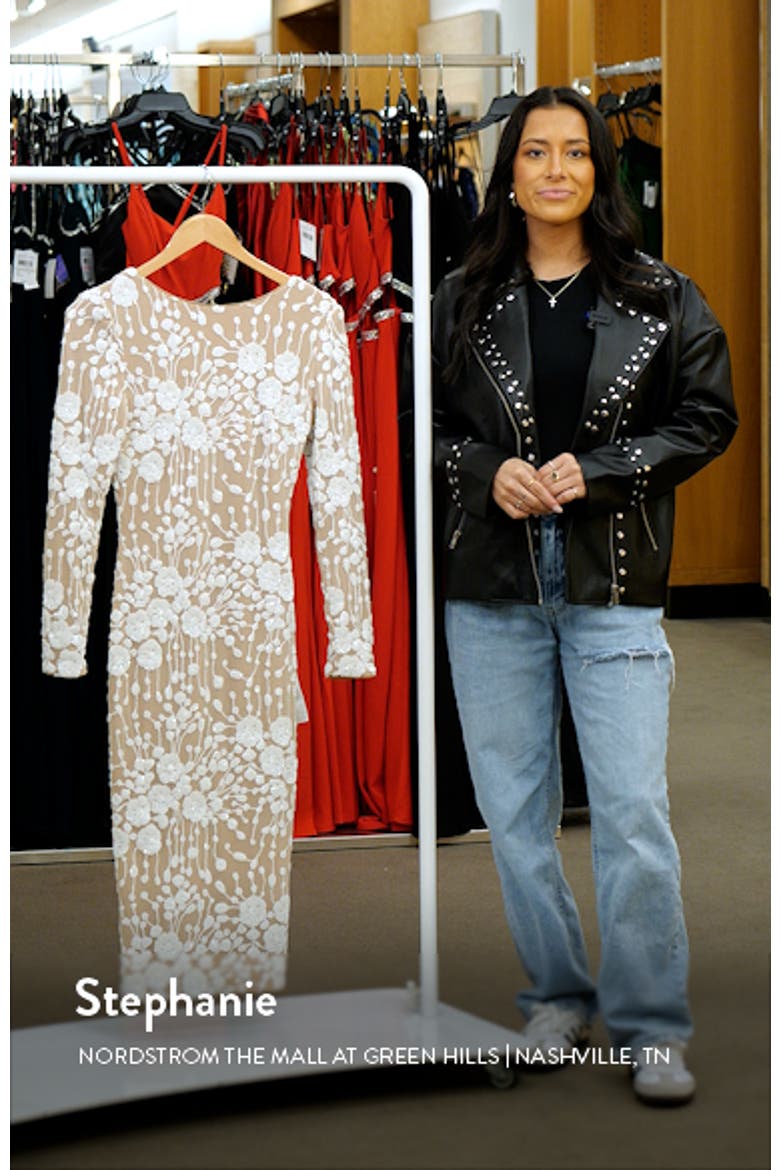 Emery Sequin Long Sleeve Body-Con Midi Dress video