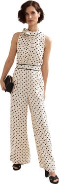Phase Eight Marilee High-Neck Pleated Front Jumpsuit