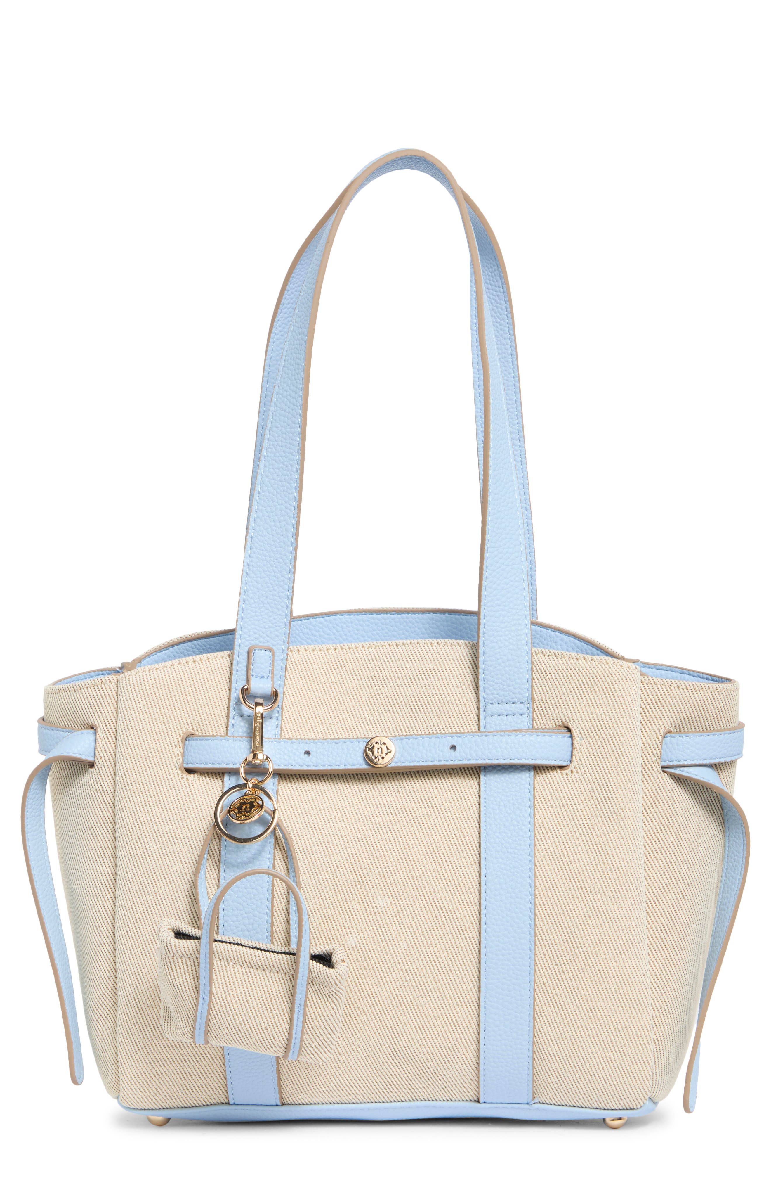 Nanette Lepore Canvas Tote with Microbag Charm