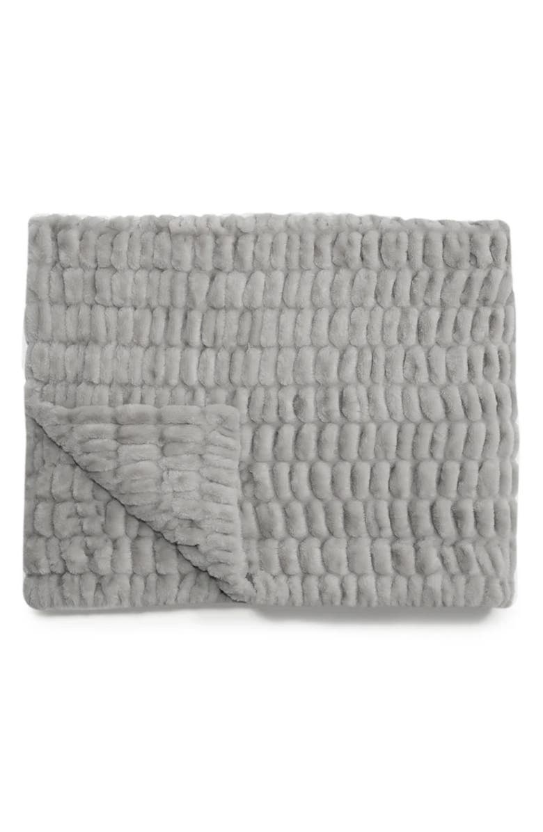 LOLA BLANKETS Original Throw Blanket, Main, color, Silver Linings