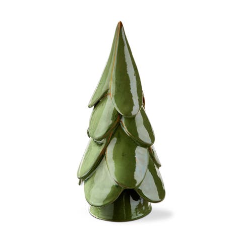 Vail Large Light Green Tree Decor Ceramic Holiday Sculpture