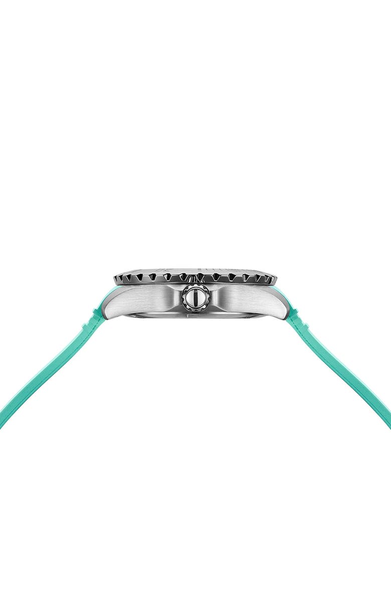 Balmain Ophrys Rubber Strap Watch, 34.5mm, Alternate, color, Stainless Steel