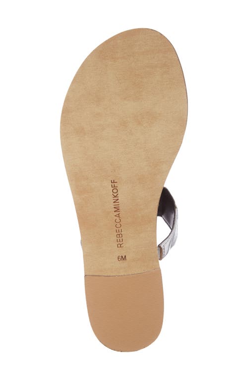 Rebecca Minkoff Eloise Flip Flop Sandal In Silver