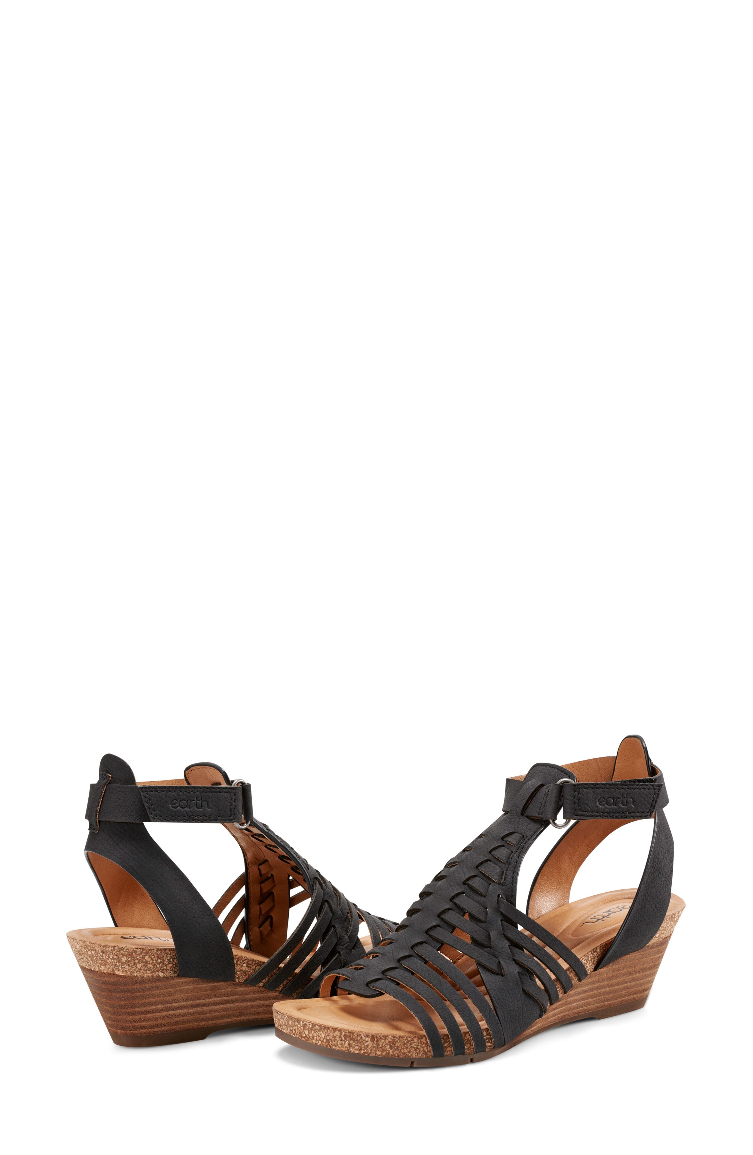 Earth<sup>®</sup> Hattie 3 Wedge Sandal, Alternate, color, Black