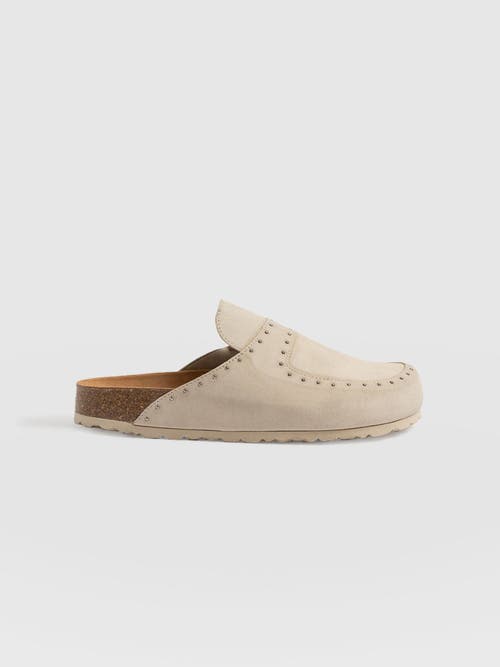Saint + Sofia Etta Studded Clogs In White