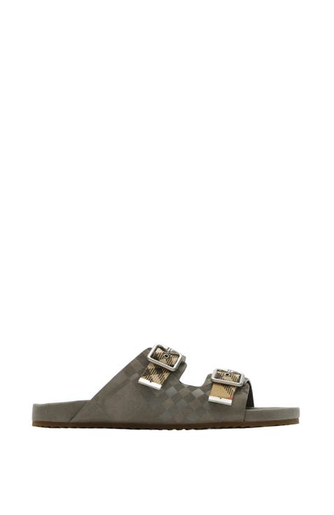 Check Suede Urchin Sandals