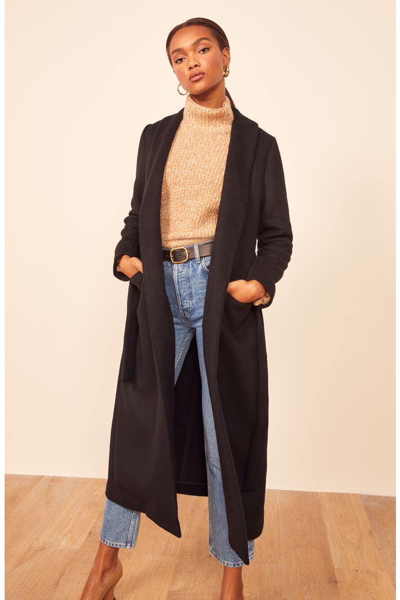 Greenwich Coat, Alternate, color, BLACK