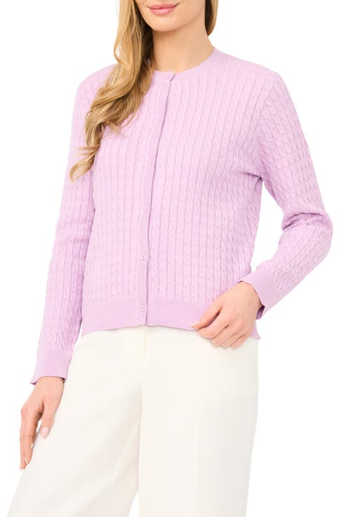 Cable Stitch Cotton Cardigan (Regular & Petite)