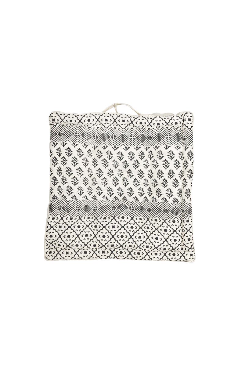 Foreside Home and Garden Boho Print Filled French Cushion Black & White, Alternate, color, White