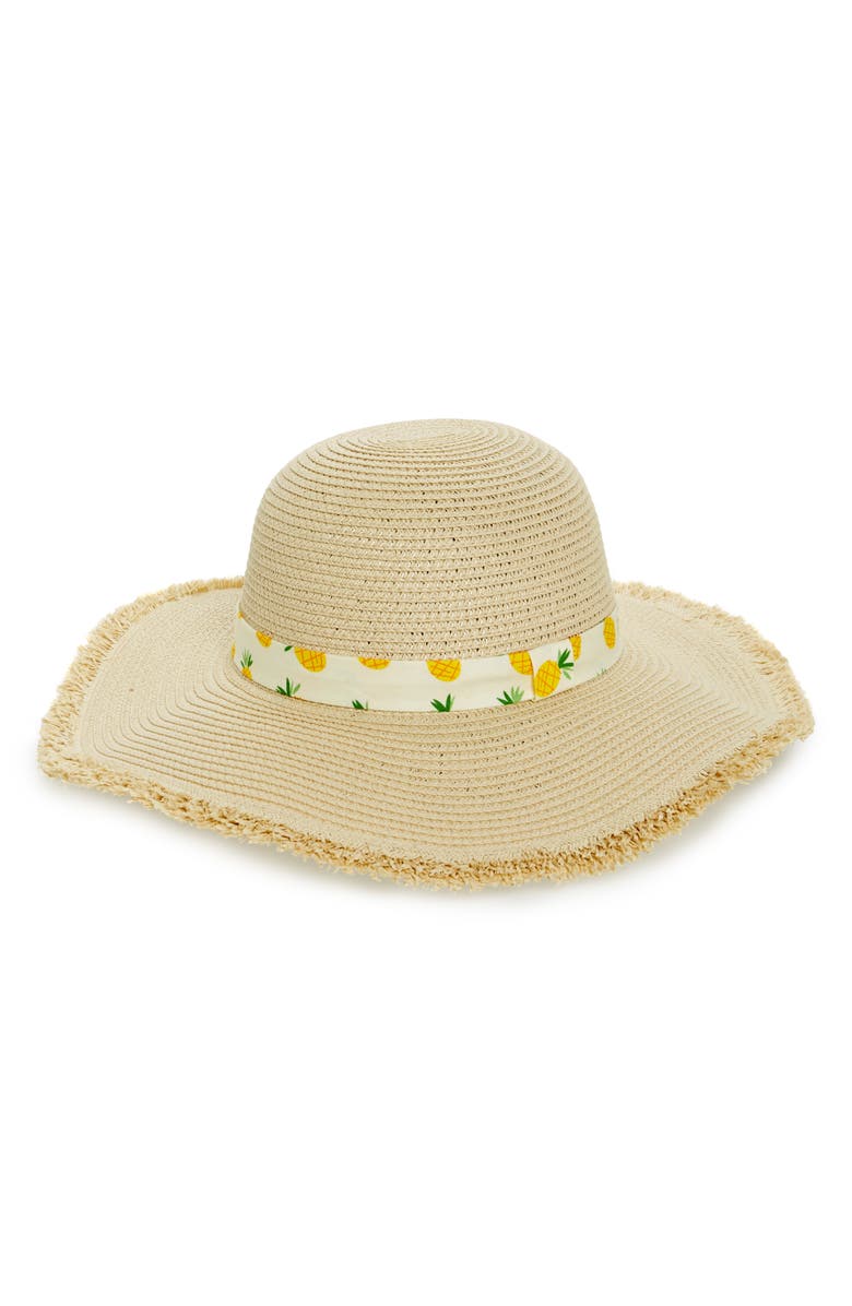 BP. Novelty Band Floppy Straw Hat, Main, color, 