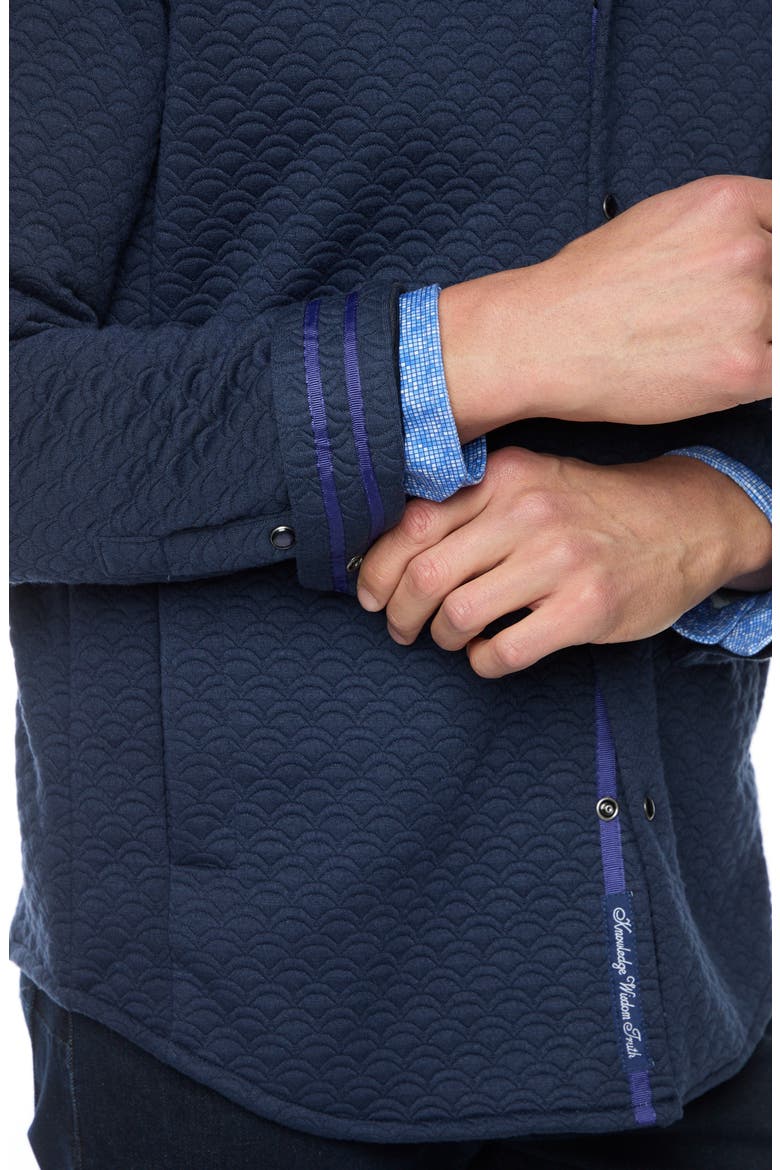 Downey 2 Slim Fit Knit Shirt Jacket, Alternate, color, NAVY