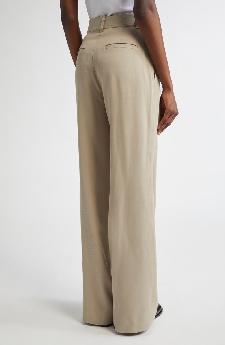 ST. JOHN Stretch Twill Straight Leg Pants, Alternate, color, Taupe