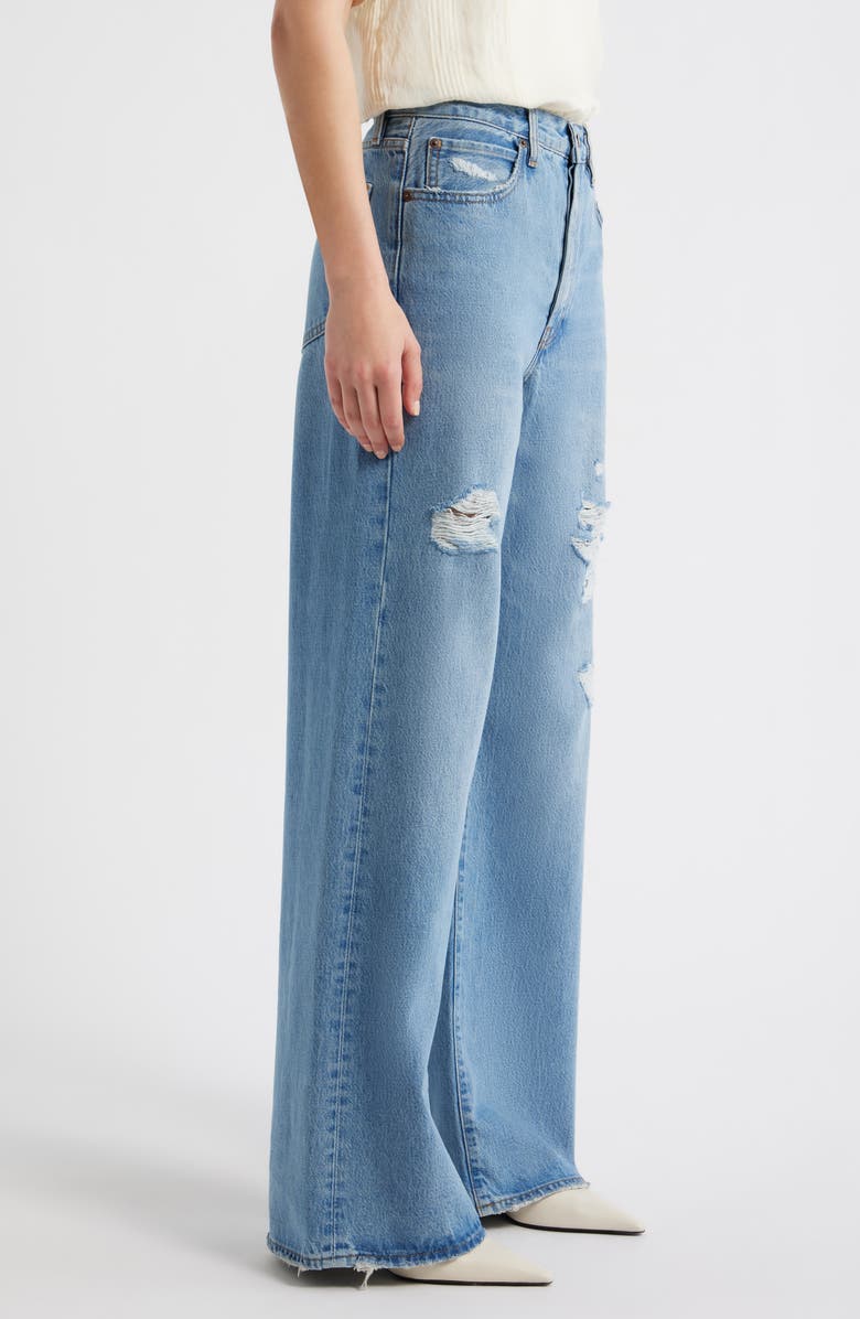 FRAME The Loose Ripped Wide Leg Jeans, Alternate, color, Sundrop
