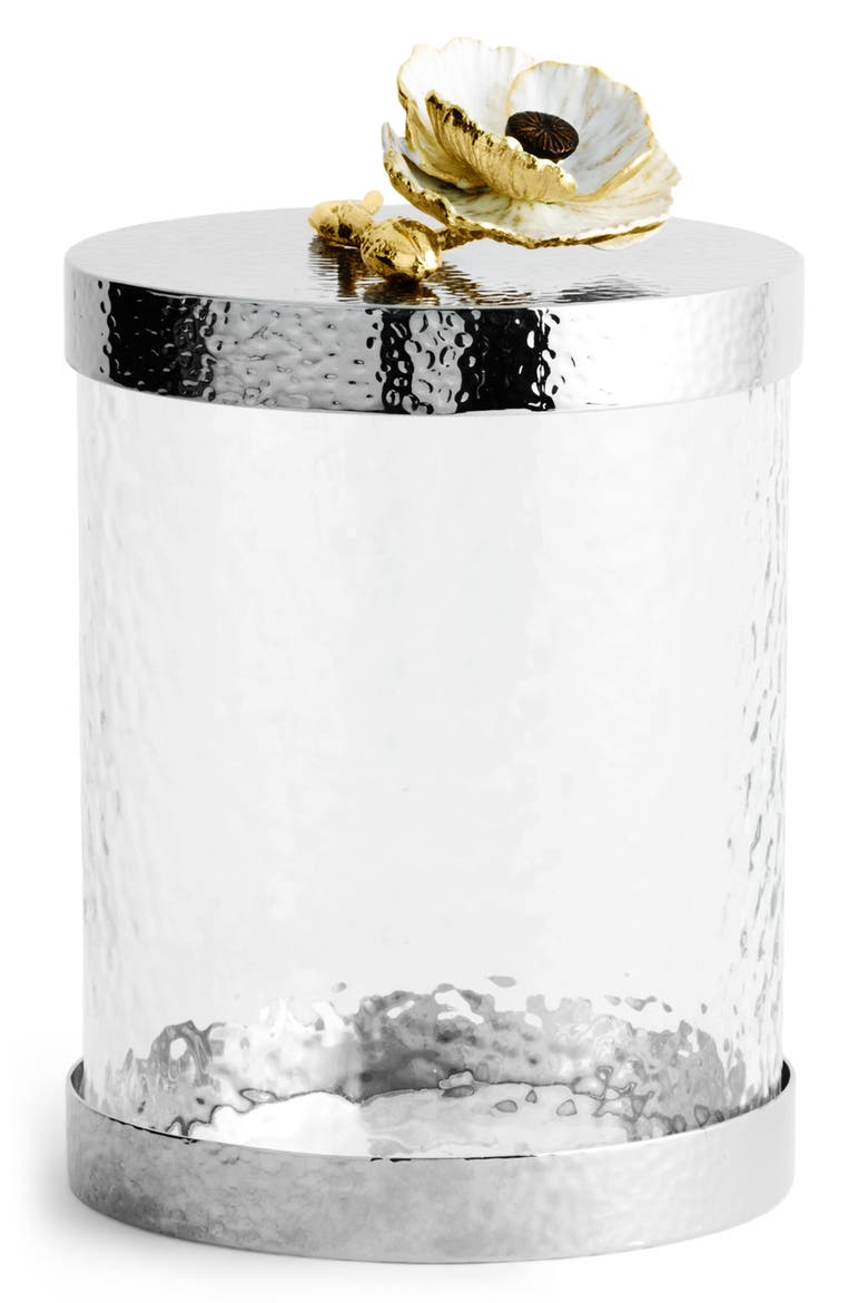 Anemone Small Canister, Main, color, SILVER/ WHITE/ GOLD
