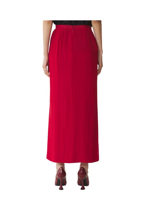 Lanvin Midi Skirt In Charmeuse In Red